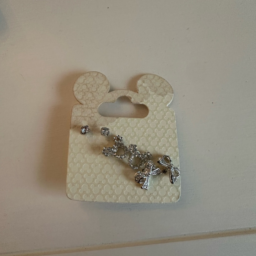 Vintage Disney Silver Earrings